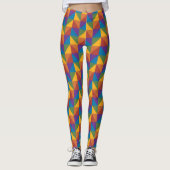 Regenboog Geometrische Driehoek Leggings (Voorkant)