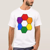 Regenboog geometrische ruit t-shirt (Voorkant)
