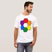 Regenboog geometrische ruit t-shirt (Voorkant volledig)