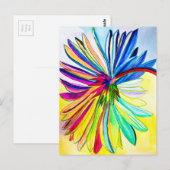 Regenboog gerbera kleurrijke bloem briefkaart (Voorkant / Achterkant)