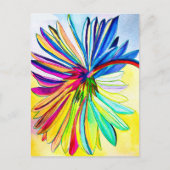 Regenboog gerbera kleurrijke bloem briefkaart (Voorkant)