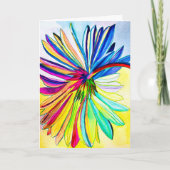 Regenboog gerbera kleurrijke bloem kaart (Voorkant)