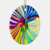 Regenboog gerbera kleurrijke bloem keramisch ornament (Rechts)