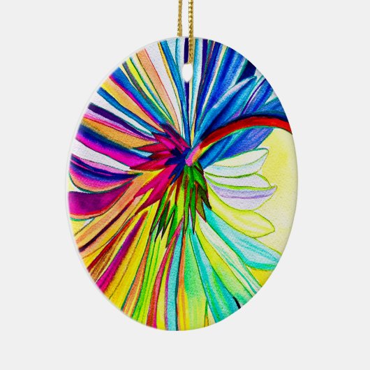 Regenboog gerbera kleurrijke bloem keramisch ornament (Rechts)