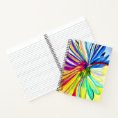 Regenboog gerbera kleurrijke bloem notitieboek (Binnen)