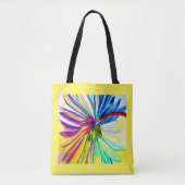 Regenboog gerbera kleurrijke bloem tote bag (Voorkant)