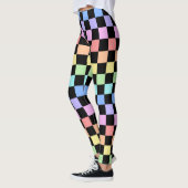 Regenboog geruit patroon leggings (Links)