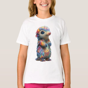 Regenboog Geschubde Pastel Schubdier Wezentjes T-shirt