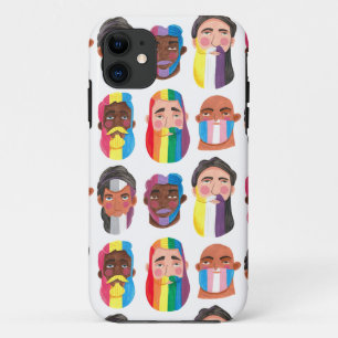 Regenboog geslachtsvlaggen baard mannen cadeau voo Case-Mate iPhone case