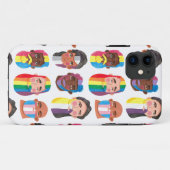 Regenboog geslachtsvlaggen baard mannen cadeau voo Case-Mate iPhone case (Achterkant (horizontaal))