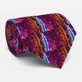 Regenboog gesmolten glas stropdas (Opgerold)