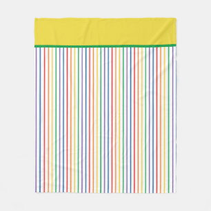 Regenboog gestreept  fleece deken