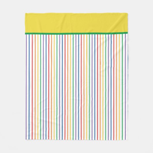 Regenboog gestreept fleece deken (Voorkant)