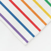 Regenboog gestreept fleece deken (Hoek)