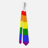 Regenboog Gestreept LGBT 6 kleuren Pride Stropdas (Achterkant)