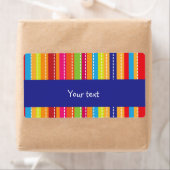 Regenboog gestreept ontwerp etiket (Insitu)