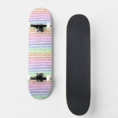 Regenboog gestreept persoonlijk skateboard (Voorkant)
