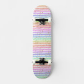 Regenboog gestreept persoonlijk skateboard (Voorkant)