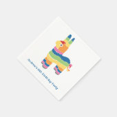 Regenboog gestreept Pinata verjaardagsfeestje Servet (Hoek)