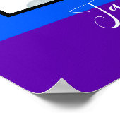 Regenboog Gestreepte Foto LGBTQ Welkom op onze tro Poster (Hoek)