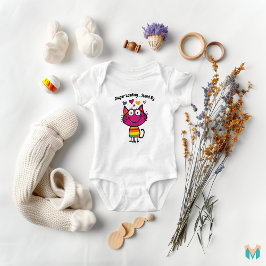 Regenboog Gestreepte Katten Kunst Romper