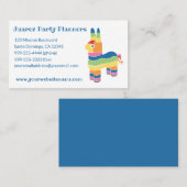 Regenboog Gestreepte Pinata Party Planners Visitekaartje (Voorkant / Achterkant)