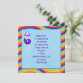 Regenboog gestreepte rand kaart (Staand voorkant)