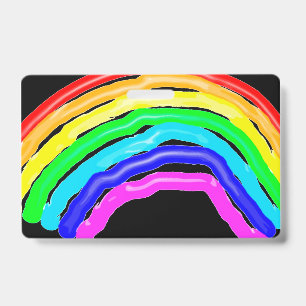 Regenboog getekend badge