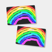 Regenboog getekend badge (Voor- en achterkant)