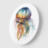 Regenboog getijden kwal: Waterverf Art Grote Klok (Hoek)