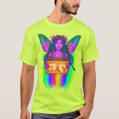 Regenboog gevleugelde figuur van Gay America T-shirt (Voorkant)