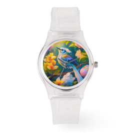 Regenboog gevleugelde Jay Fantasy Bird Horloge