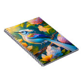 Regenboog gevleugelde Jay Fantasy Bird Notitieboek (Rechterzijde)