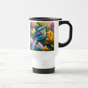 Regenboog gevleugelde Jay Fantasy Bird Reisbeker
