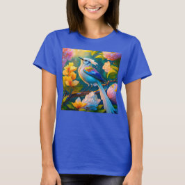 Regenboog gevleugelde Jay Fantasy Bird T-shirt