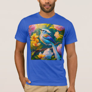 Regenboog gevleugelde Jay Fantasy Bird T-shirt