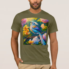 Regenboog gevleugelde Jay Fantasy Bird T-shirt