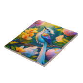 Regenboog gevleugelde Jay Fantasy Bird Tegeltje (Zijkant)