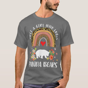 Regenboog gewoon een meisje dat van Panda Beren Le T-shirt