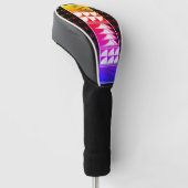 regenboog-gezegende veren golfheadcover (Schuin)