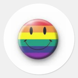 Regenboog gezicht stickers