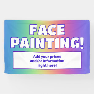 Regenboog Gezichtsbeschildering Banner
