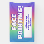 Regenboog Gezichtsbeschildering Banner (Verticaal)