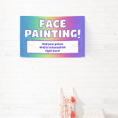 Regenboog Gezichtsbeschildering Banner (Insitu)