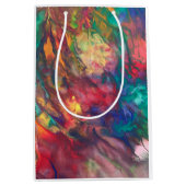 Regenboog Gift Bag Kleurrijke Groovy Party Paper B Medium Cadeauzakje (Voorkant)