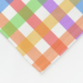 Regenboog Gingham Schachbrett Geometrisch Patroon Fleece Deken (Hoek)