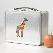 Regenboog Giraffe Antieke Gravure Vector Design_1 (In situ)
