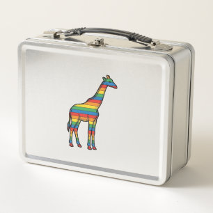 Regenboog Giraffe Antieke Gravure Vector Design_1