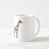 Regenboog Giraffe Antieke Gravure Vector Design_1 Koffiemok (Voorkant rechts)