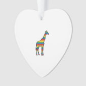 Regenboog Giraffe Antieke Gravure Vector Design_1 Ornament (voorkant)
